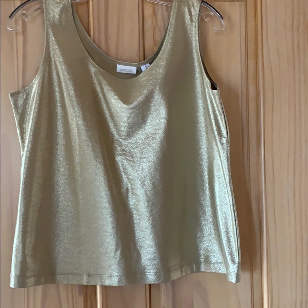 Chico’s Sparkly Gold Tank